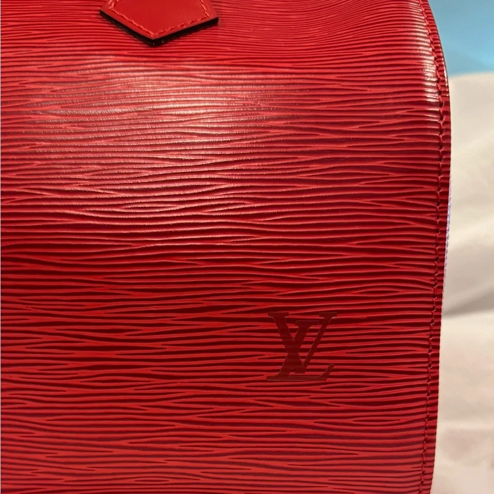 Vintage Louis Vuitton Red Epi Leather Speedy Boston bag - 90s - Picture 2 of 12